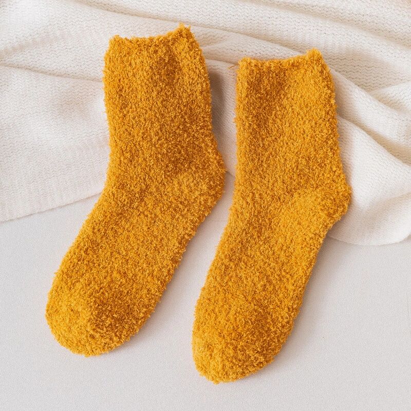 Chaussettes peluches unies