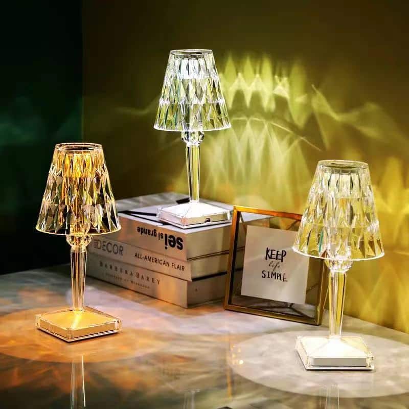 Lampe LED décorative effet cristal