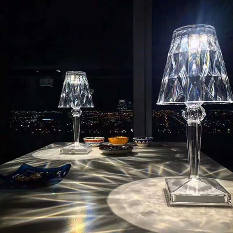 Lampe led kartel décorative effet cristal