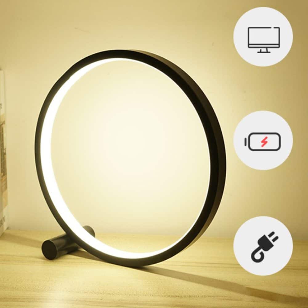 Lampe veilleuse LED design, de table circulaire