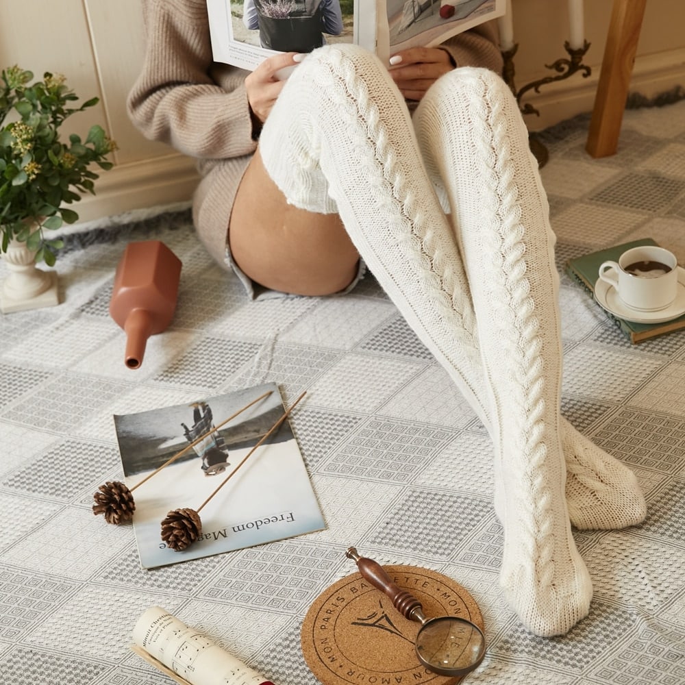 Chaussettes en laine tricotées
