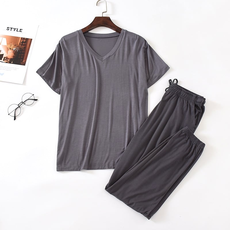 Pyjama pour hommes t-shirt et pantalon en viscose