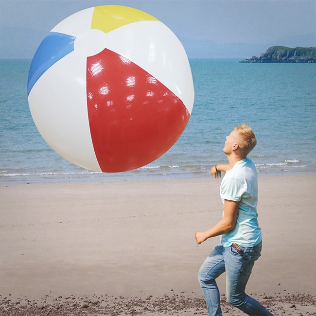 Ballon gonflable géant multicolor