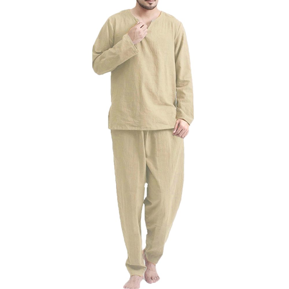 Pyjama cocooning en coton uni pour homme