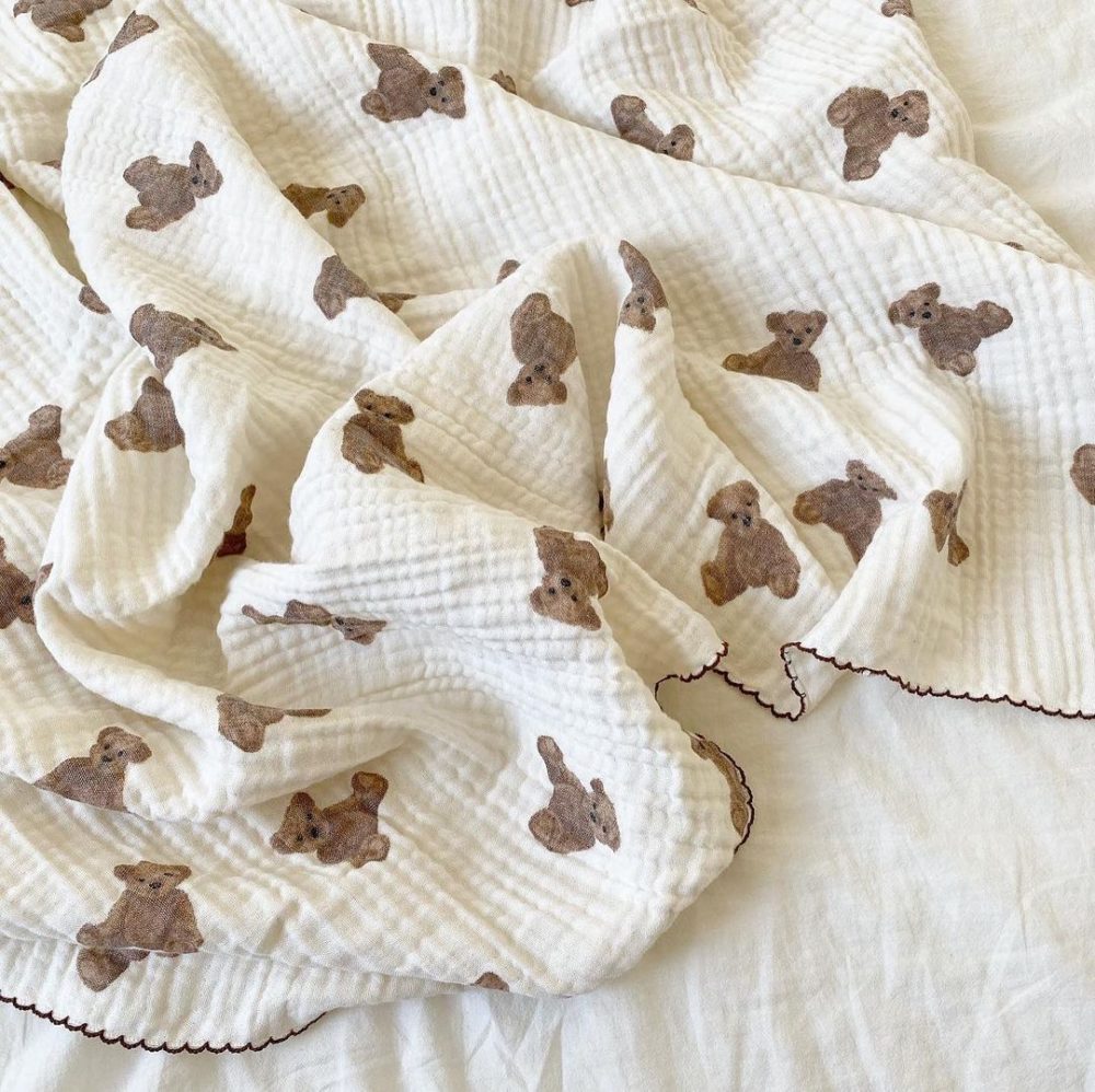 Couvertures d'emmaillotage en coton pour bébé