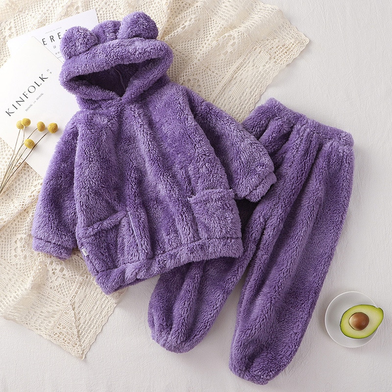 Ensemble de pyjama en peluche pour bébé