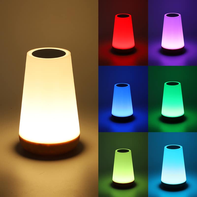 Lampe de chevet tactile 13 couleurs avec télécommande