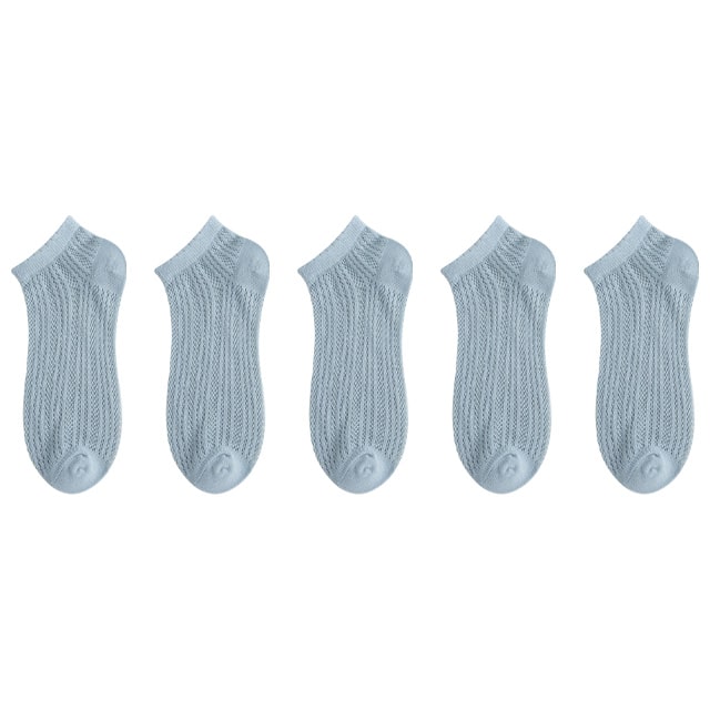5 paires de chaussettes courtes en maille fine pour femmes