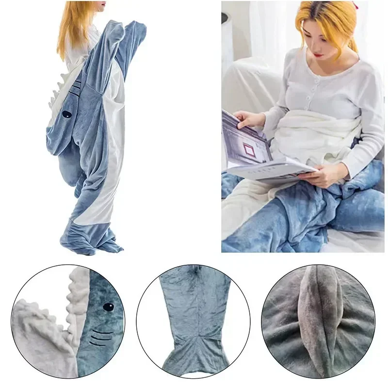 Pyjama en forme de requin pour adultes