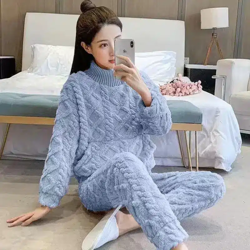 Pyjama Cocooning Tenue Cocooning Hiver Hiver Vetement Pour Dame